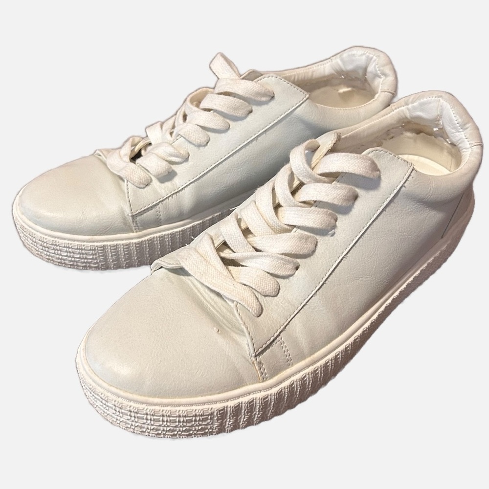 Steven Madden White Hanley platform sneakers size 9.5